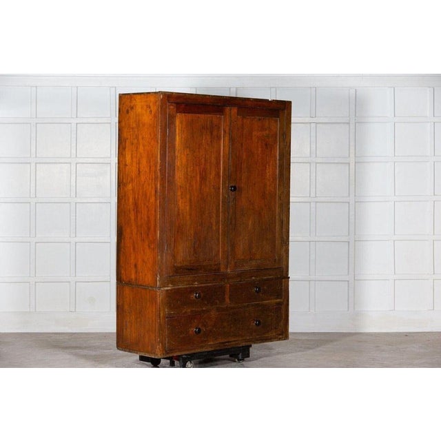 Large Irish Pine Housekeepers Cupboard, 1850s For Sale - Image 4 of 12