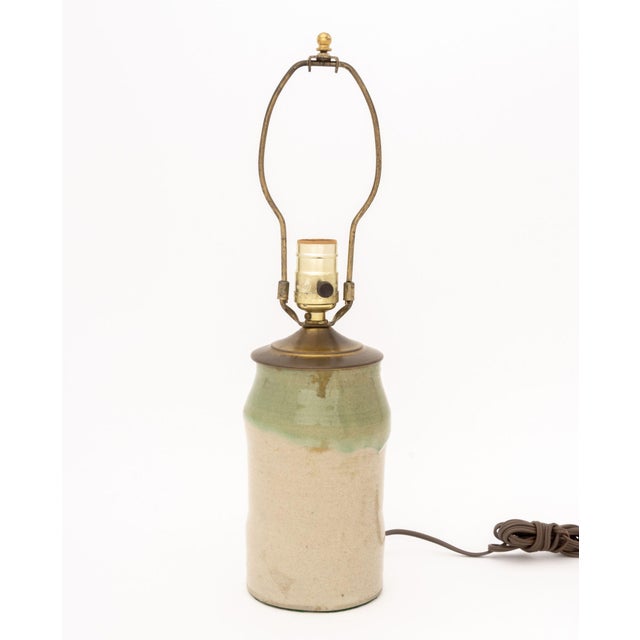 Modern Glazed Stoneware Table Lamp For Sale In New York - Image 6 of 7