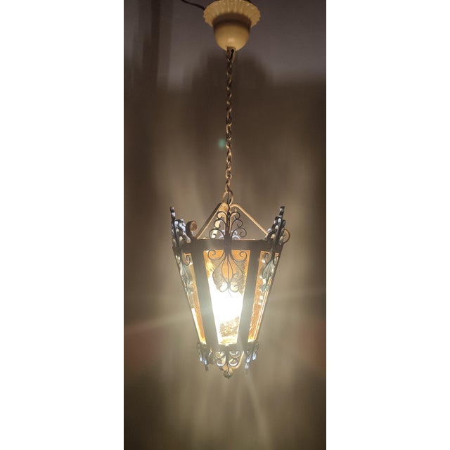 Ceiling Lantern Pendant, Spain, 1980s For Sale - Image 10 of 11