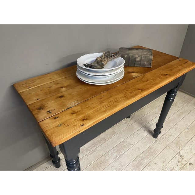 Antique Black Fir Table, 1890s For Sale - Image 15 of 18