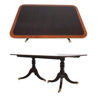 Stickley Colonial Williamsburg Mahogany Banded Inlaid Dining Table For Sale