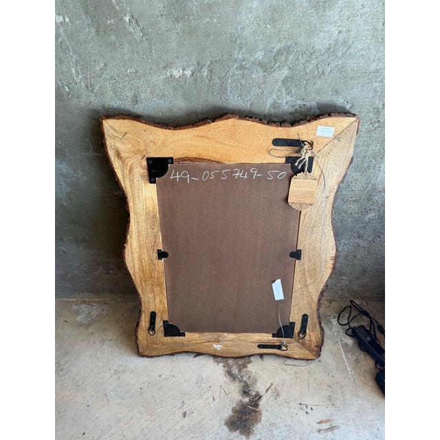 Large Handcrafted India Maplewood Wall Hanging Mirror 22x29 For Sale In Atlanta - Image 6 of 6