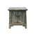 Abstract 16.25" Distressed Blue Gray 2 Doors End Table Nightstand Chest For Sale - Image 3 of 9