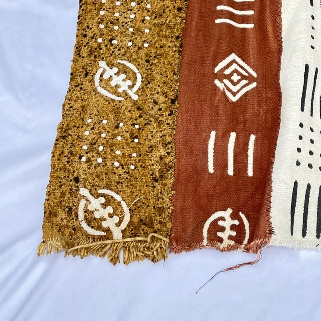 African Early 20th Century Mudcloth Multi Colored Textile Mali 67x40 Inch For Sale - Image 3 of 12