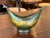 Decorative Enameled Metal Bowl With Stylized Animal Terminals For Sale - Image 4 of 7