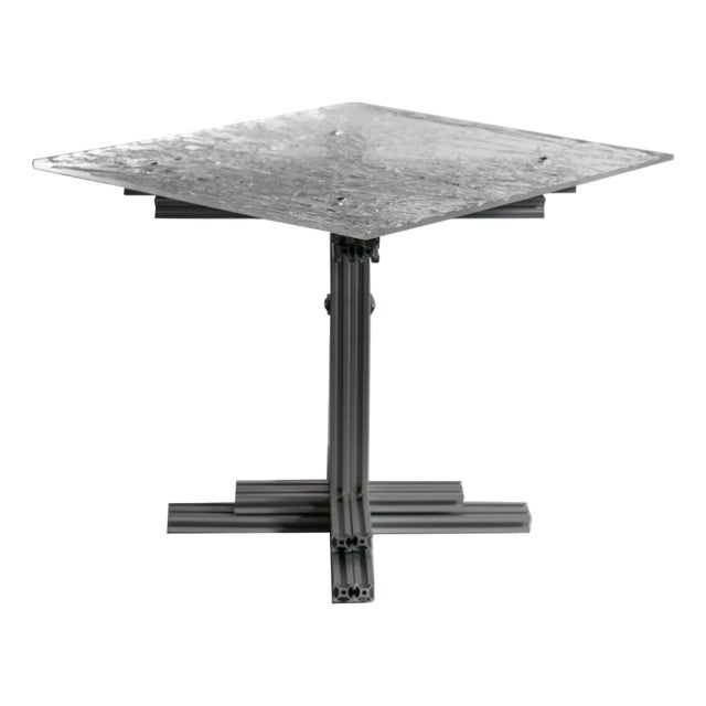 Ice Aluminum and Acrylic Glass Side Table by Baka Studio For Sale