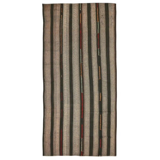 Textile Mid 20th Century Vintage Large Turkish Kilim Rug For Sale - Image 7 of 7