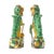 Yellow Sancai Guardians: Pair of Chinese Kangxi Biscuit Porcelain Fu Lions For Sale - Image 8 of 10