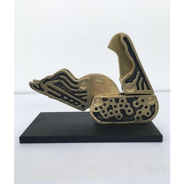 Bruno Chersicla, Abstract Alambicco / Still Kinetic Sculpture, 1980, Painted Metal For Sale - Image 10 of 18