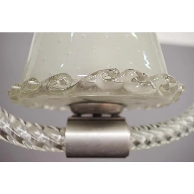 Murano Glass Suspension Chandelier by Barovier & Toso, 1950s For Sale - Image 6 of 12