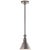 Chapman & Myers for Visual Comfort Signature Boston Pendant in Antique Nickel with Mini Slant Shade For Sale