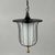 Mid-Century Black Caged Lantern Pendant in Brass and Milk Glass, France, 1950s For Sale - Image 3 of 17
