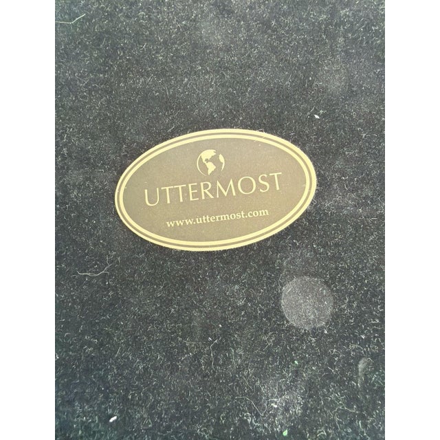 Uttermost Luxury Mirrored Glass Box with Crystal Finial. This elegant oval decorative box features vertical mirrored...