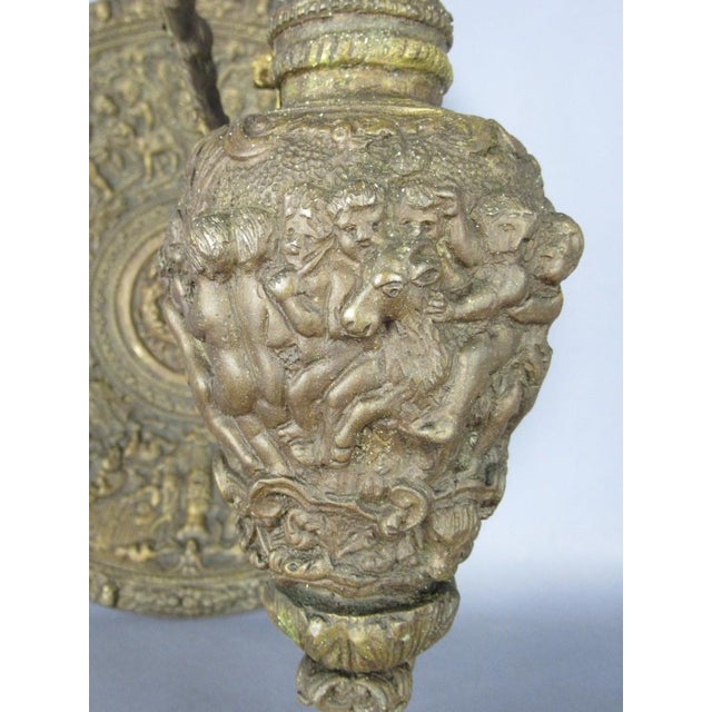 1920s Ancient Amphora with Bronze Plate with Colleoni Coat of Arms, 1920s For Sale - Image 5 of 11