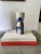 Postmodern Hand-Painted Modernist Rounded Handle Urn Vase For Sale - Image 3 of 8