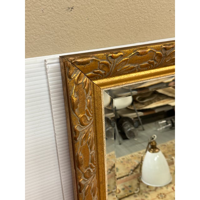 Wood Gilt Acanthus Carved Mirror, Vintage For Sale - Image 7 of 12