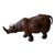Mid 20th Century Vintage Leather Rhinoceros Sculpture For Sale