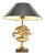 Vintage Italian Gilt Metal Table Lamp, 1970s For Sale