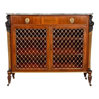 Regency Rosewood, Ebonized and Gilded Credenza For Sale