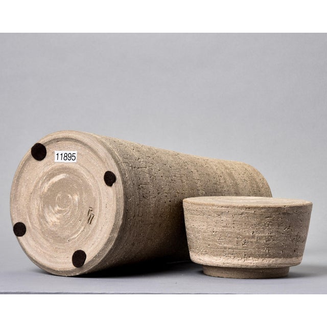 New Tall Lidded German Ceramic Vessel For Sale - Image 4 of 9