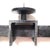 Vintage 60s Mid Century Brutalist Fabricated Iron 3 Candle Holder Black For Sale - Image 9 of 10