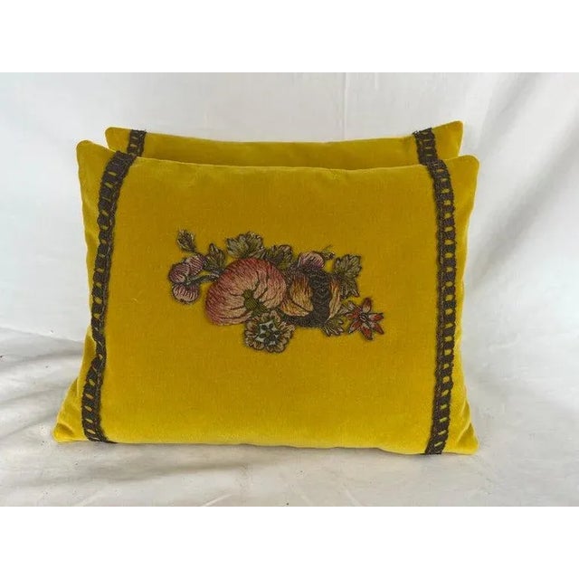 Pair of Custom Appliqué Pillows by Mla For Sale - Image 9 of 9