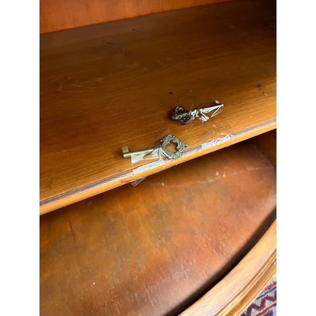 Arched Mahogany Two-Piece Cupboard For Sale - Image 4 of 7