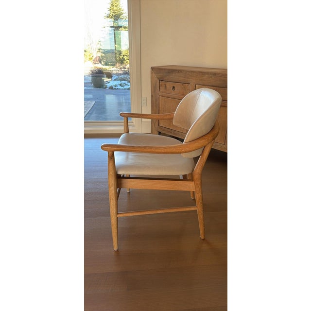 Four Hands Josie dining chair. Mid-century vibes meet modern materials. Whitewashed solid oak wood frames float-like...