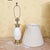 Hollywood Regency Vintage Ethan Allen Ivory Porcelain & Brass Leaf-Embossed Table Lamp For Sale - Image 3 of 18