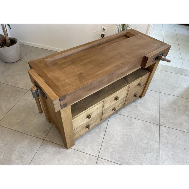Narrow Workbench with Drawers For Sale - Image 9 of 18