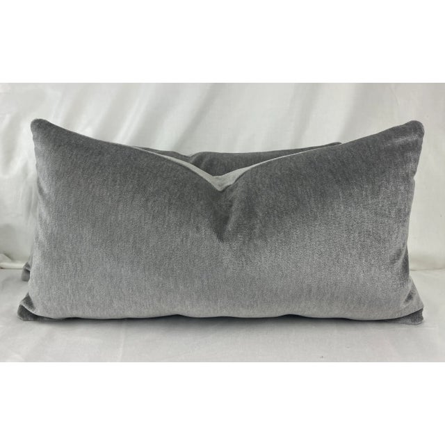 Holly Hunt Holly Hunt "New Fortune" in Lucky Strike Indoor/Outdoor Velvet 12"x 22" Pillows-A Pair For Sale - Image 4 of 4