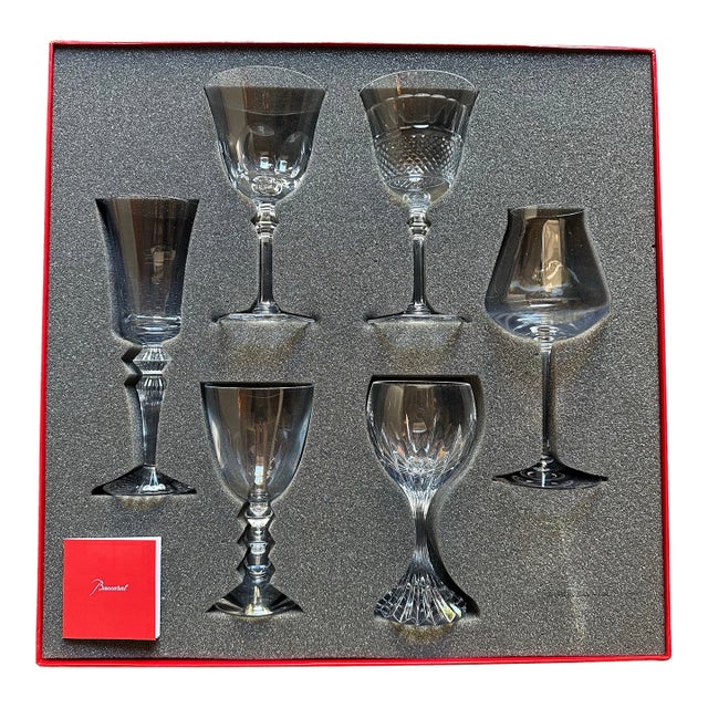 Baccarat Box of Wine Glasses, Set of 6 For Sale