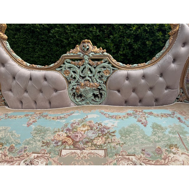 Mint 1940 French Louis XVI Pastel Beech Sofa Set - 7 Pc For Sale - Image 8 of 18