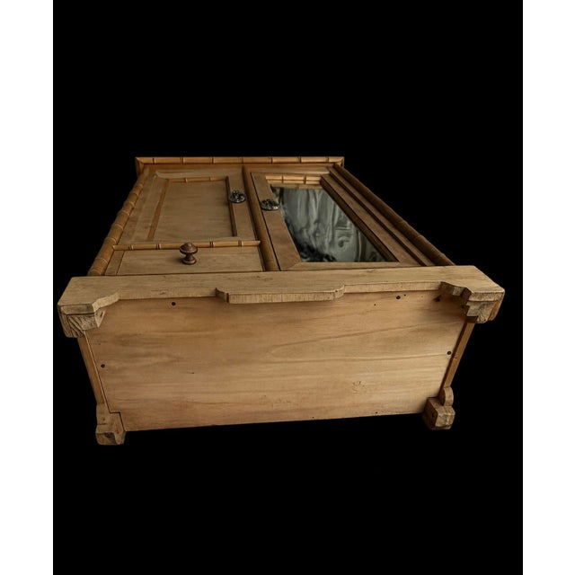 Antique Miniature Birdseye Maple/*Pine Wooden Armoire For Sale - Image 14 of 17