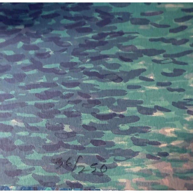 1980s "Summer Reflection" Abstract Landscape Diptych Serigraphs by Scott Nellis - a Pair For Sale - Image 9 of 9