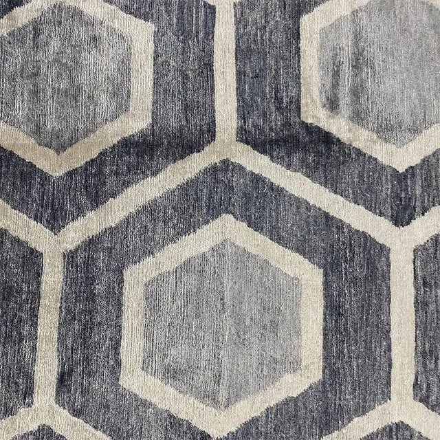 Textile Handwoven Modern Area Gray Area Rug 8'1" X 10'0" For Sale - Image 7 of 9