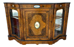 Antique 19th Century Inlaid English Credenza / Sideboard