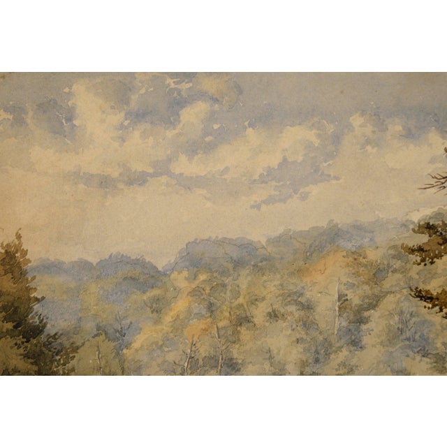 English Stone Steps by the River - Late 1800s Watercolor on Paper by Lucy Cooper For Sale - Image 3 of 7