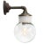 Vintage Industrial White Porcelain and Clear Glass Sconce For Sale - Image 6 of 6