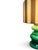This Italian table lamp from the 1960s features a distinctive green glass base. The design captures the essence of mid-...