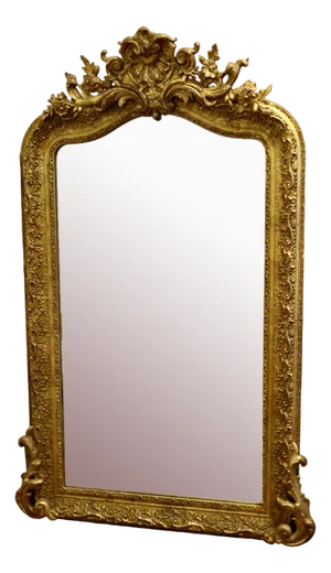 Large French Louis Philippe Wall Mirror