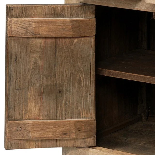 Tapered Natural Elm Buffet, 2010s For Sale - Image 9 of 12