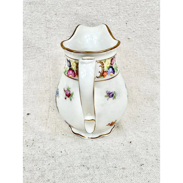 Vintage Schumann Empress Dresden Flowers Creamer For Sale - Image 4 of 8