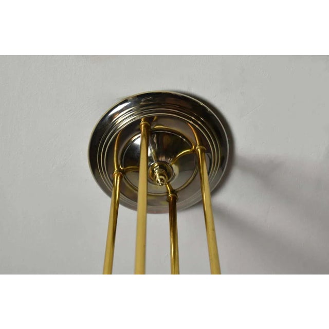 Metal 1970's Four Light Italian Pendant For Sale - Image 7 of 8
