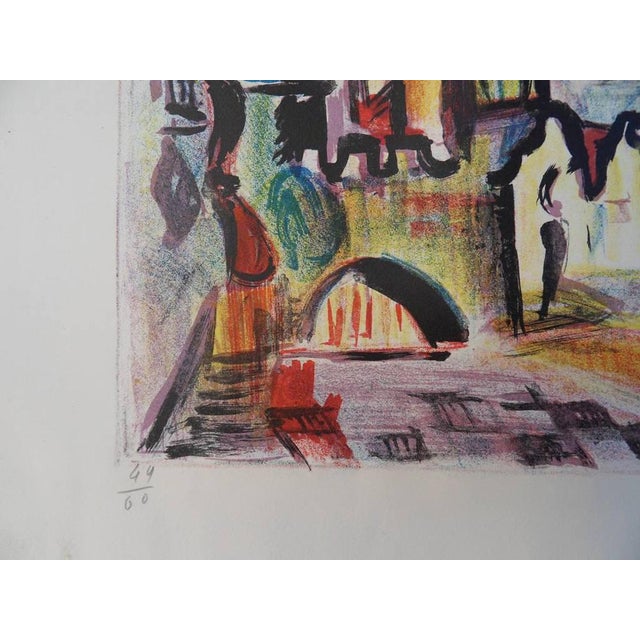 François Desnoyer, Le pont de Prague, Lithograph For Sale - Image 4 of 6