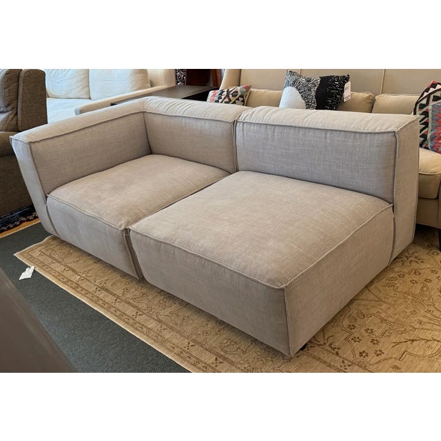 Arhaus Motion Collection Coburn Sofa, Nomad Stone For Sale - Image 9 of 12