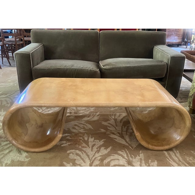 Animal Skin Lacquered Goatskin Parchment Coffee Table, C. 1970's For Sale - Image 7 of 14