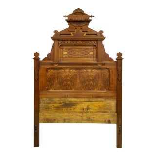 Antique Wooden Headboard For Sale