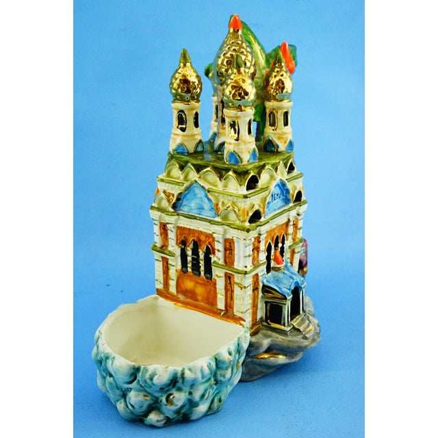 20th Century Vintage Ceramic Sculptures Orthodox Church and Casino of Sanremo, Italy, 1890s, Set of 2 For Sale - Image 4 of 18