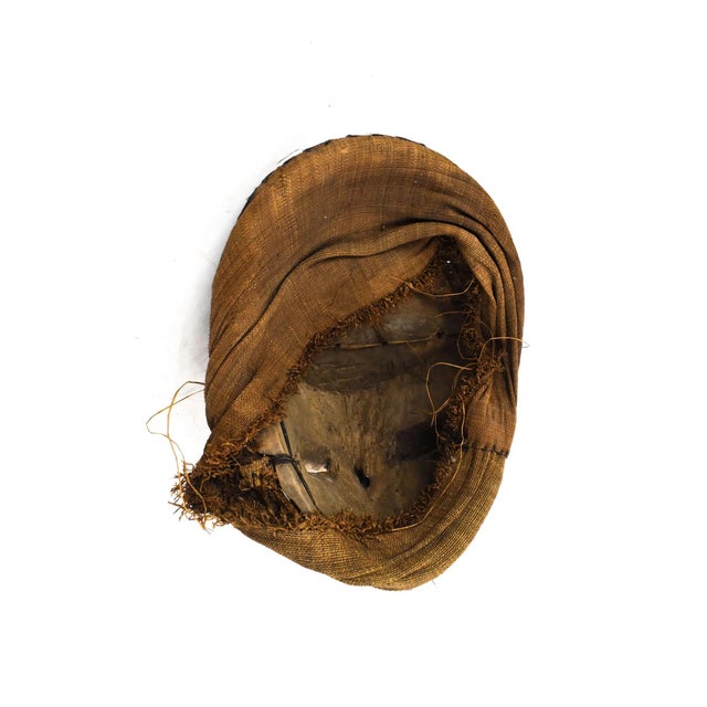 African Early 20th Century Pende Mask with Woven Hood For Sale - Image 3 of 7